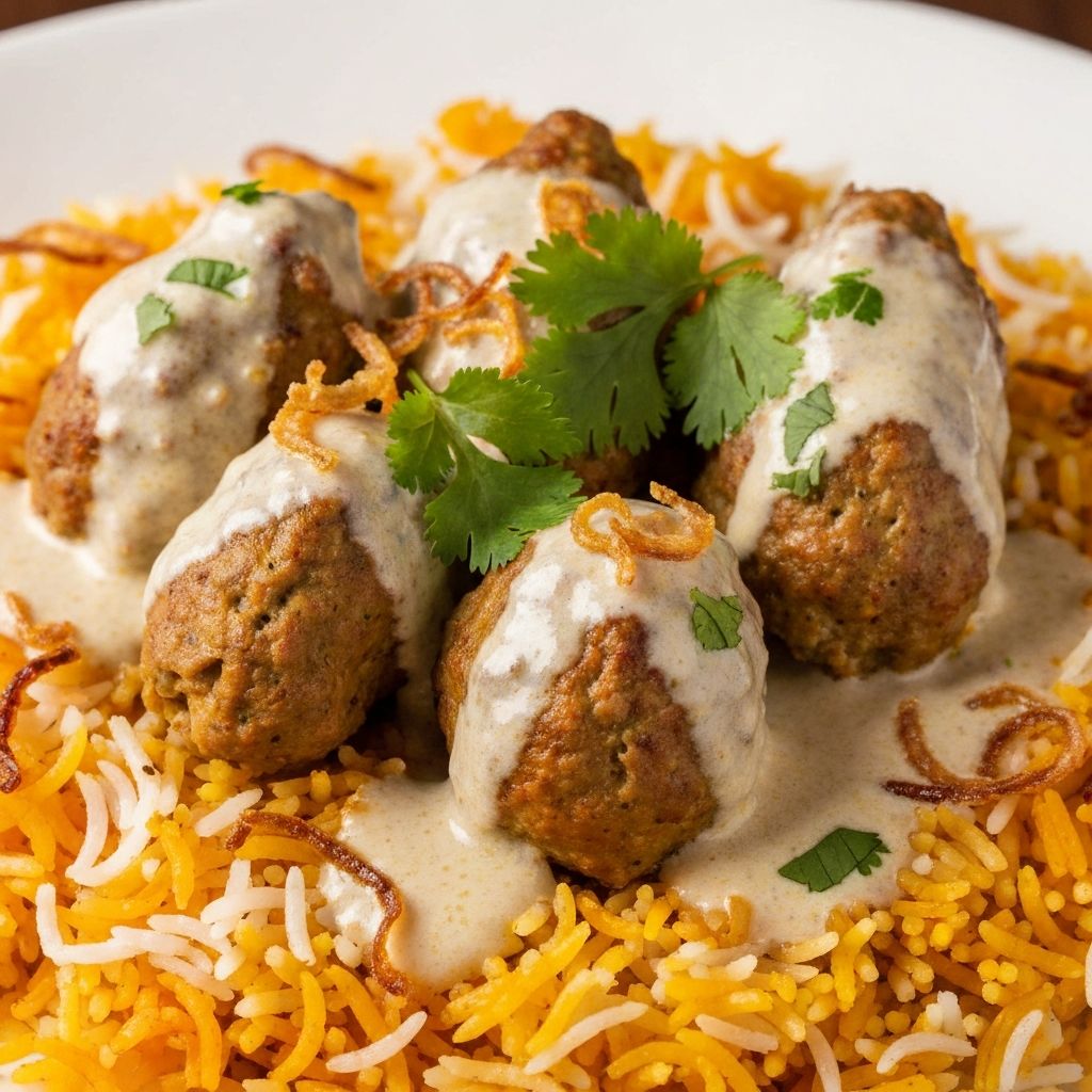 Malai seekh biryani